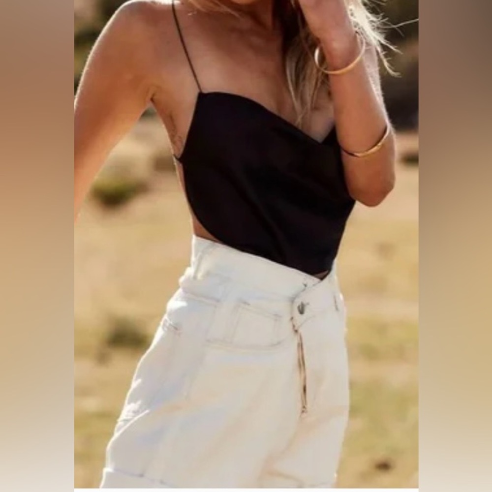 12th Tribe London Time White Satin Top